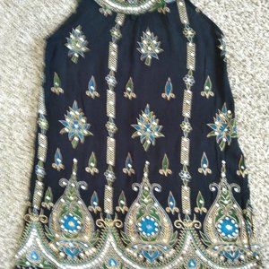 Gorgeous Black Dress- Beautifully designed with sequences.